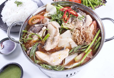 Lẩu cá bốp nấu chua